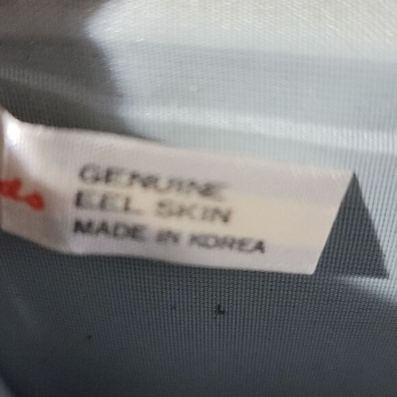 Vintage 70's-80's Patchwork Eel Skin Clutch Shoulder Bag - Picture 8 of 8